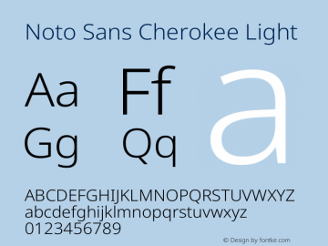 Noto Sans Cherokee Light Version 2.001图片样张