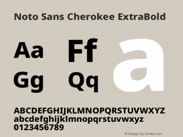 Noto Sans Cherokee ExtraBold Version 2.001图片样张