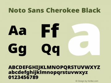 Noto Sans Cherokee Black Version 2.001图片样张