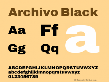 Archivo Black Version 2.001图片样张