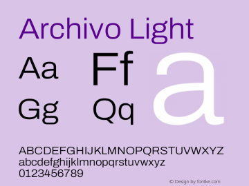 Archivo Light Version 2.001图片样张