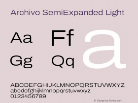 Archivo SemiExpanded Light Version 2.001图片样张