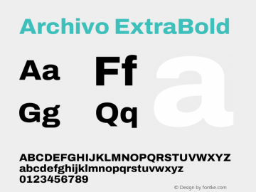 Archivo ExtraBold Version 2.001图片样张