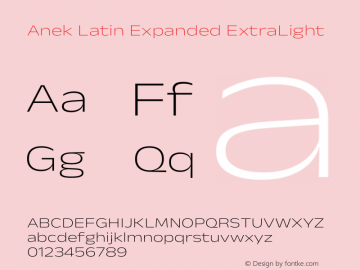 Anek Latin Expanded ExtraLight Version 1.003图片样张