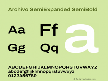 Archivo SemiExpanded SemiBold Version 2.001图片样张