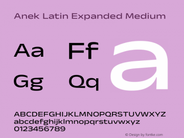 Anek Latin Expanded Medium Version 1.003图片样张