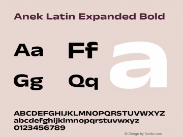 Anek Latin Expanded Bold Version 1.003图片样张