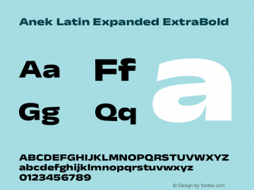 Anek Latin Expanded ExtraBold Version 1.003图片样张