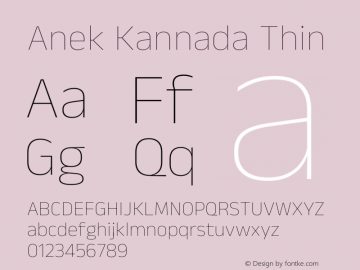 Anek Kannada Thin Version 1.003图片样张