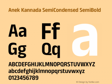 Anek Kannada SemiCondensed SemiBold Version 1.003图片样张