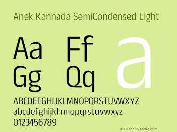 Anek Kannada SemiCondensed Light Version 1.003图片样张