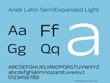 Anek Latin SemiExpanded Light Version 1.003图片样张