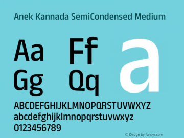 Anek Kannada SemiCondensed Medium Version 1.003图片样张