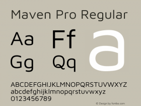Maven Pro Regular Version 2.102图片样张