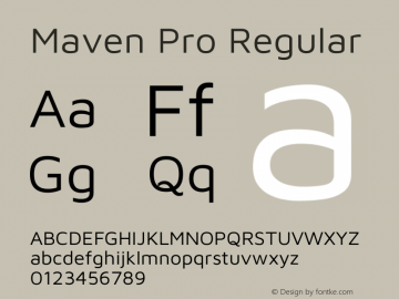 Maven Pro Regular Version 2.102图片样张