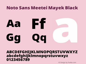 Noto Sans Meetei Mayek Black Version 2.002图片样张