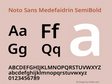 Noto Sans Medefaidrin SemiBold Version 1.002图片样张