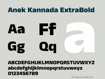 Anek Kannada ExtraBold Version 1.003图片样张