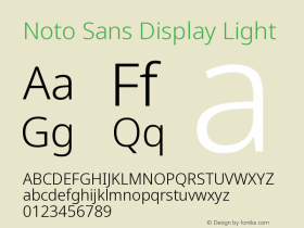 Noto Sans Display Light Version 2.003图片样张