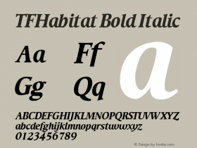 TFHabitat Bold Italic Version 001.000图片样张