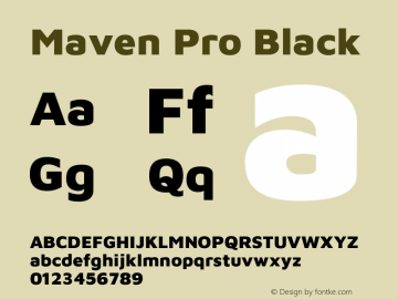 Maven Pro Black Version 2.102图片样张