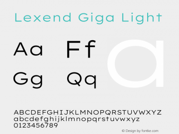 Lexend Giga Light Version 1.007图片样张