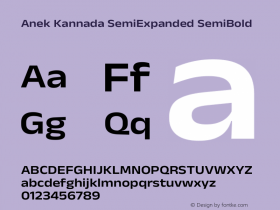 Anek Kannada SemiExpanded SemiBold Version 1.003图片样张