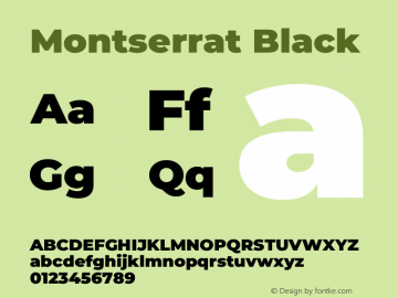 Montserrat Black Version 8.000图片样张