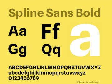 Spline Sans Bold Version 1.001图片样张