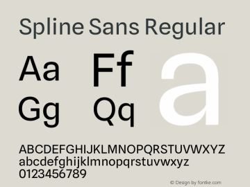 Spline Sans Regular Version 1.001图片样张