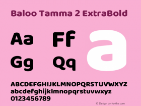 Baloo Tamma 2 ExtraBold Version 1.700图片样张