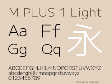 M PLUS 1 Light Version 1.001图片样张
