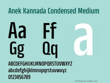 Anek Kannada Condensed Medium Version 1.003图片样张