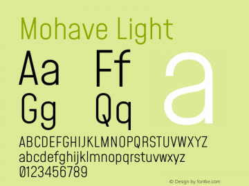 Mohave Light Version 2.003图片样张