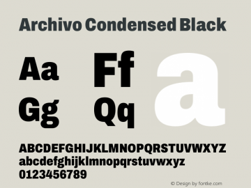 Archivo Condensed Black Version 2.001图片样张