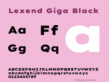 Lexend Giga Black Version 1.007图片样张