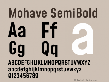 Mohave SemiBold Version 2.003图片样张