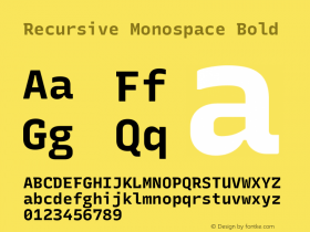 Recursive Monospace Bold Version 1.085图片样张