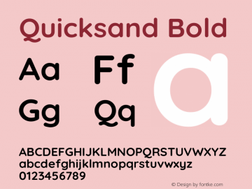 Quicksand Bold Version 3.006图片样张