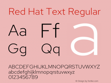 Red Hat Text Light Version 1.023图片样张
