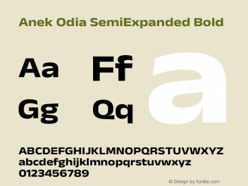 Anek Odia SemiExpanded Bold Version 1.003图片样张