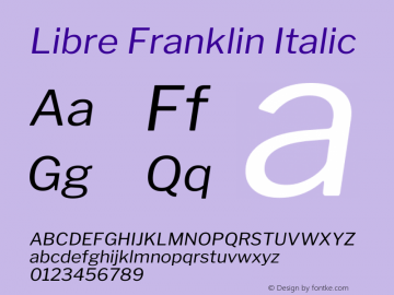 Libre Franklin Italic Version 2.000图片样张