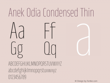 Anek Odia Condensed Thin Version 1.003图片样张