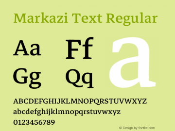 Markazi Text Regular Version 1.001图片样张