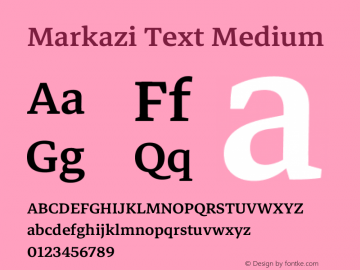 Markazi Text Medium Version 1.001图片样张