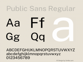 Public Sans Regular Version 2.001图片样张