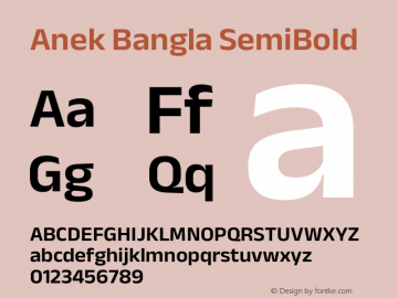 Anek Bangla SemiBold Version 1.003图片样张