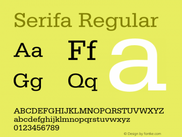 Serifa Regular 2.0-1.0图片样张
