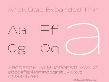 Anek Odia Expanded Thin Version 1.003图片样张