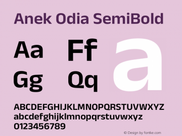 Anek Odia SemiBold Version 1.003图片样张